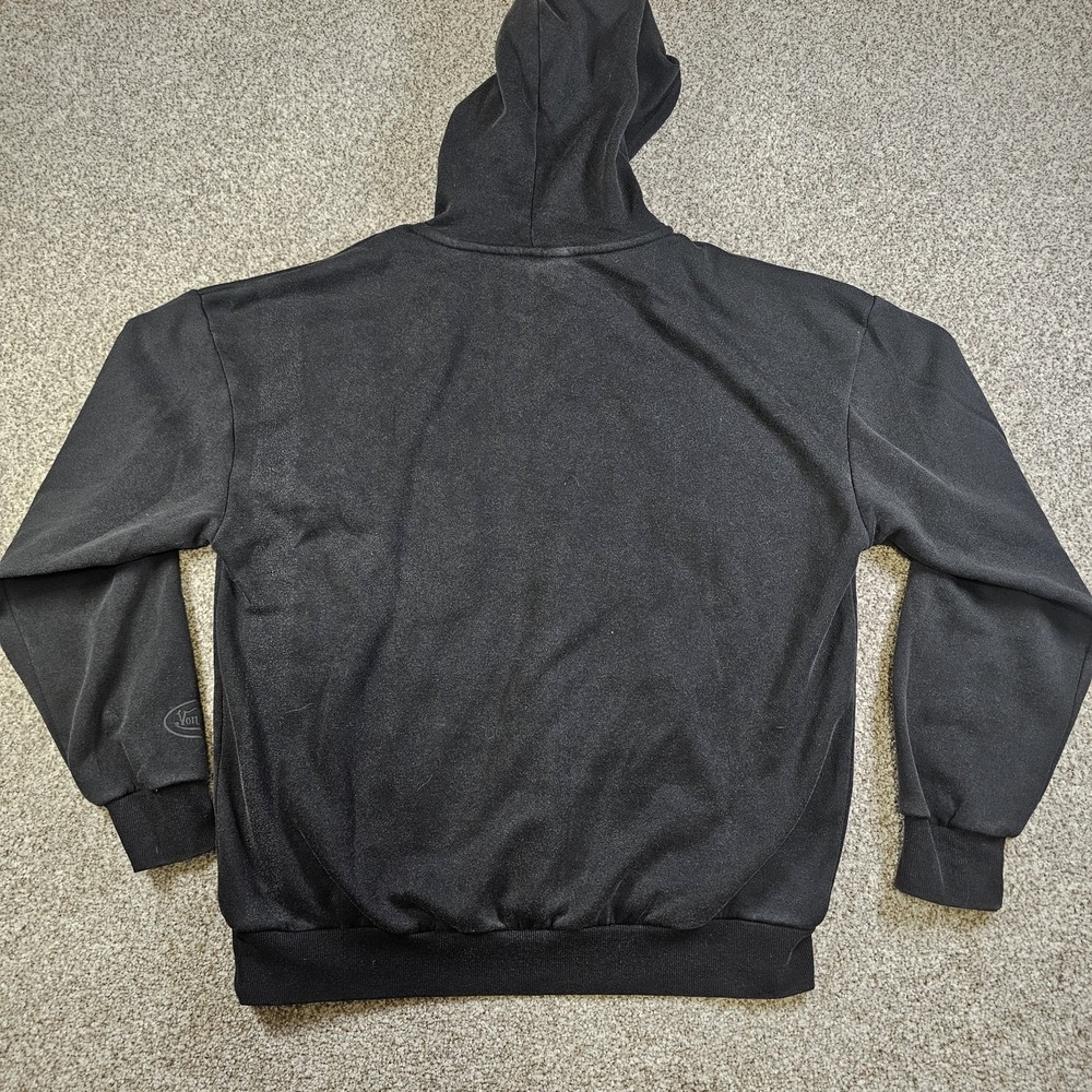 NWT Von Dutch Moto Flame Hoodie Dark Gray Graphic Logo Pullover Sz Med A6 - Picture 7 of 11